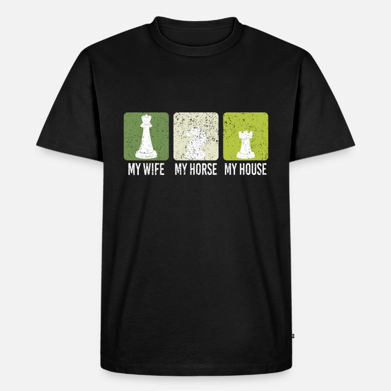 Chess Player Chess Games Chess Pun - Männer Premium Bio T-Shirt - Schwarz