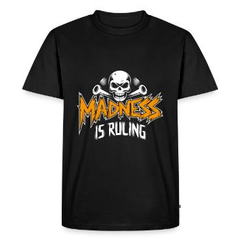 La folie règne sur le monde Motivation Espoir - T-shirt Premium bio Homme - noir - Devant - Nico (187cm)