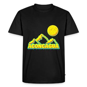 Aconcagua - T-shirt Premium bio Homme - noir - Devant - Nico (187cm)