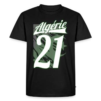 algérie Drapeau - T-shirt Premium bio Homme - noir - Devant - Nico (187cm)