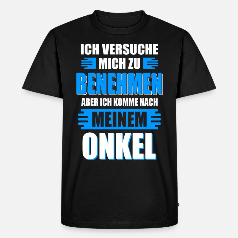 Onkel - Männer Premium Bio T-Shirt - Schwarz