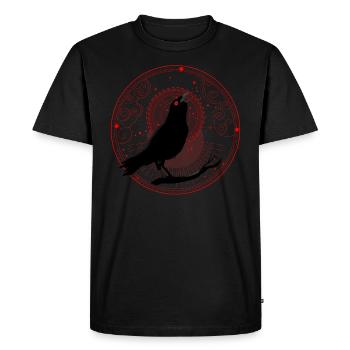 Beautiful Black Crow Raven Bird Watch. Birds Silho - Men's Premium Organic T-Shirt - black - Front - Nico (187cm)