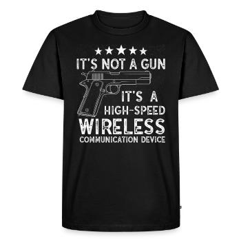 Ce n’est pas un mème d’arme à feu drôle ce n’est pas un pistolet - T-shirt Premium bio Homme - noir - Devant - Nico (187cm)