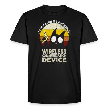 Ce n’est pas un mème d’arme à feu drôle ce n’est pas un pistolet - T-shirt Premium bio Homme - noir - Devant - Nico (187cm)