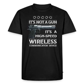 Ce n’est pas un mème d’arme à feu drôle ce n’est pas un pistolet - T-shirt Premium bio Homme - noir - Devant - Nico (187cm)