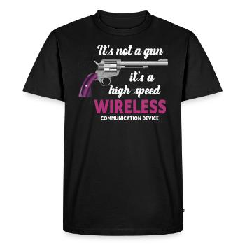 Ce n’est pas un mème d’arme à feu drôle ce n’est pas un pistolet - T-shirt Premium bio Homme - noir - Devant - Nico (187cm)