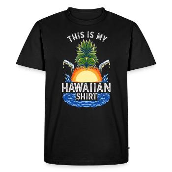 C’est mon été de palmier hawaïen - T-shirt Premium bio Homme - noir - Devant - Nico (187cm)