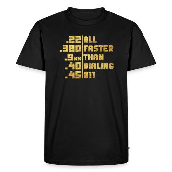 All Faster Than Dialing - Men's Premium Organic T-Shirt - black - Front - Nico (187cm)