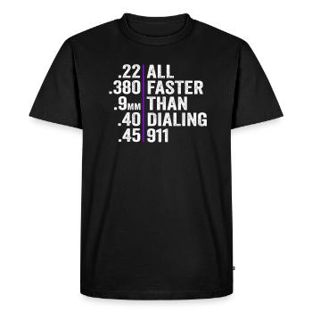 All Faster Than Dialing - Men's Premium Organic T-Shirt - black - Front - Nico (187cm)