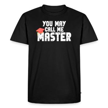Appelez-moi Master Graduation School Diplôme d’études collégiales - T-shirt Premium bio Homme - noir - Devant - Nico (187cm)