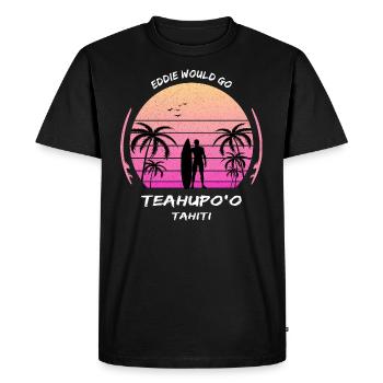 Tahiti Teahupoo Eddie would go Surfing South Seas Maori - Men's Premium Organic T-Shirt - black - Front - Nico (187cm)
