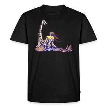 Lonely Angel Mystical Fantasy - Men's Premium Organic T-Shirt - black - Front - Nico (187cm)