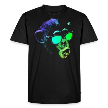 Cool Monkey - Men's Premium Organic T-Shirt - black - Front - Nico (187cm)