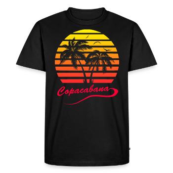Copacabana - T-shirt Premium bio Homme - noir - Devant - Nico (187cm)