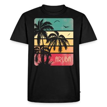 Aruba - T-shirt Premium bio Homme - noir - Devant - Nico (187cm)