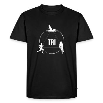 Triathlon Triathlon Cadeau - T-shirt Premium bio Homme - noir - Devant - Nico (187cm)