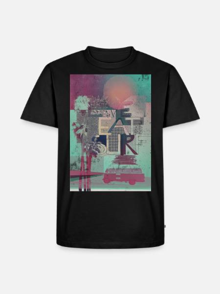 live eat surf - Männer Premium Bio T-Shirt - Schwarz