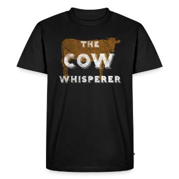 COW Whisperer Retro Vintage Gift For Farm Lover - T-shirt Premium bio Homme - noir - Devant - Nico (187cm)