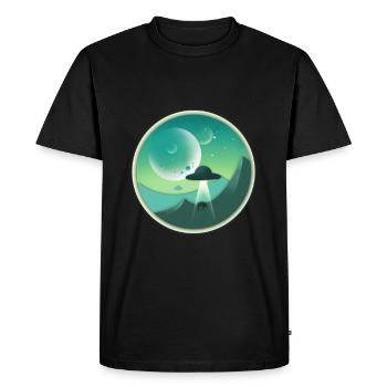 Planet X. Abduction on the Night of - Men's Premium Organic T-Shirt - black - Front - Nico (187cm)