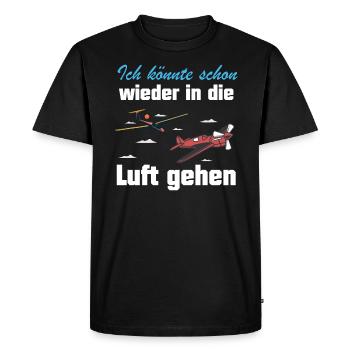 Segelfliegen Segelflugzeug Segelflug Geschenk - Männer Premium Bio T-Shirt - Schwarz - Vorne - Nico (187cm)