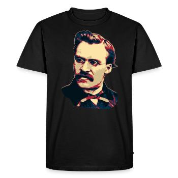 Friedrich Nietzsche - T-shirt Premium bio Homme - noir - Devant - Nico (187cm)