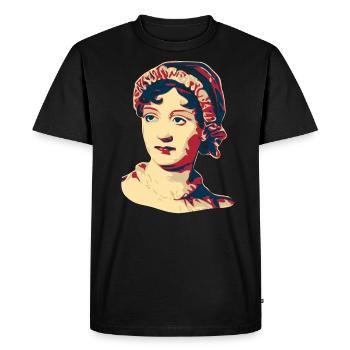 Jane Austen - T-shirt Premium bio Homme - noir - Devant - Nico (187cm)