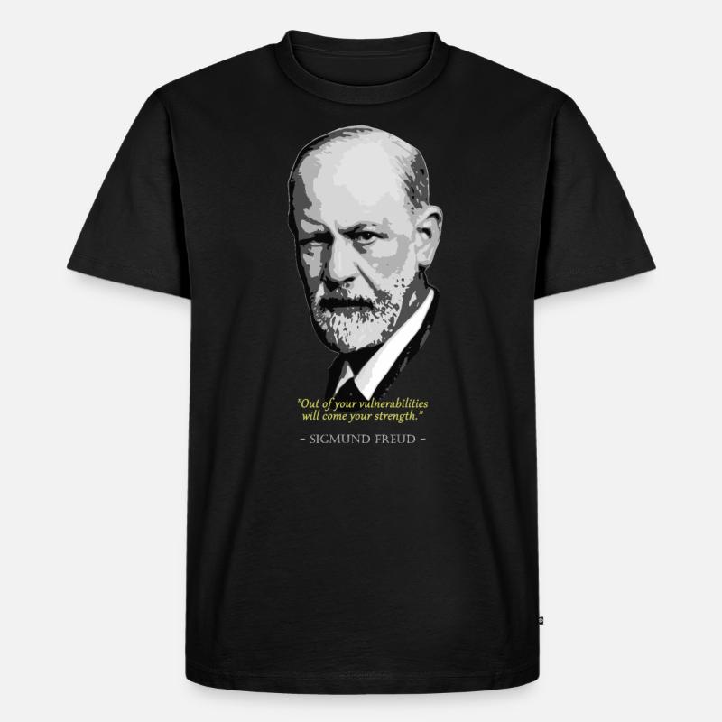 Sigmund FreudZitat - Männer Premium Bio T-Shirt - Schwarz