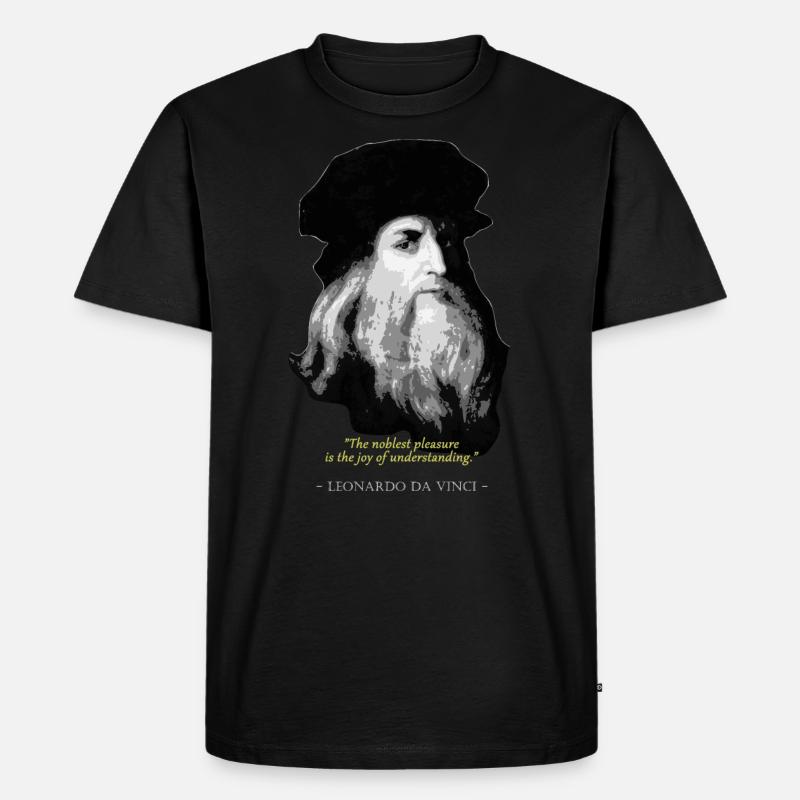 Leonardo Da VinciZitat - Männer Premium Bio T-Shirt - Schwarz