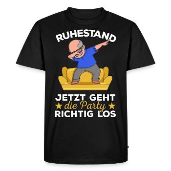 Rente Ruhestand Rentner Pensionierung Rentenbeginn - Männer Premium Bio T-Shirt - Schwarz - Vorne - Nico (187cm)