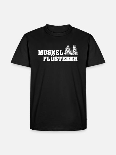 Physiotherapeut Muskel Flüsterer - Männer Premium Bio T-Shirt - Schwarz