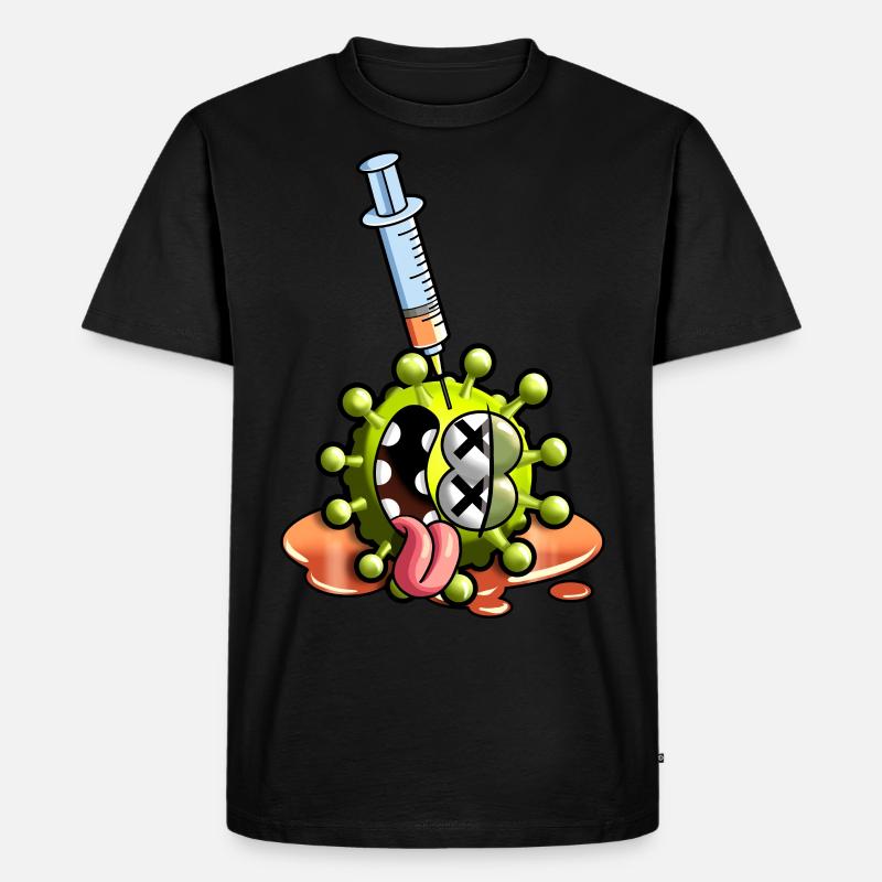 Ich bin geimpft. - Männer Premium Bio T-Shirt - Schwarz