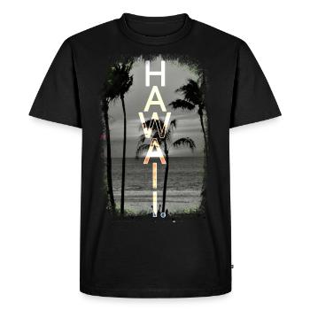 Hawaii - Männer Premium Bio T-Shirt - Schwarz - Vorne - Nico (187cm)