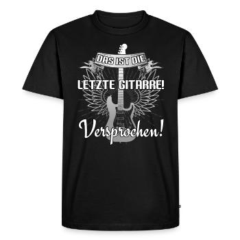 Gitarre Gitarrenspieler Das ist die letzte Gitarre - Männer Premium Bio T-Shirt - Schwarz - Vorne - Nico (187cm)