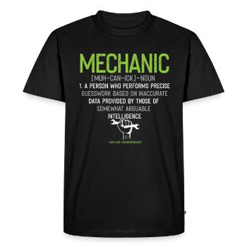 Mechanic Profession Automotive Mechanic Car Funny Saying - Men's Premium Organic T-Shirt - black - Front - Nico (187cm)