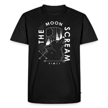 Le cri de lune (blanc) - T-shirt Premium bio Homme - noir - Devant - Nico (187cm)