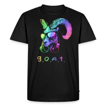 El animal de música de cabra genial y divertido - T-shirt Premium bio Homme - noir - Devant - Nico (187cm)