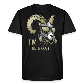 I'm The Goat Bling Cool and Funny Music Animal - Men's Premium Organic T-Shirt - black - Front - Nico (187cm)