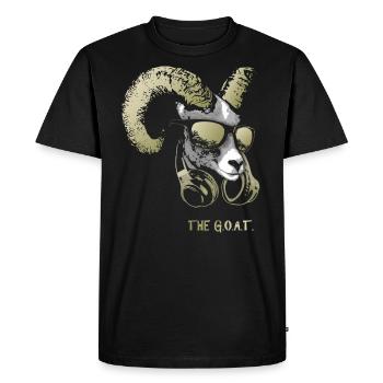 The Goat Bling Cool and Funny Music Animal with - Men's Premium Organic T-Shirt - black - Front - Nico (187cm)