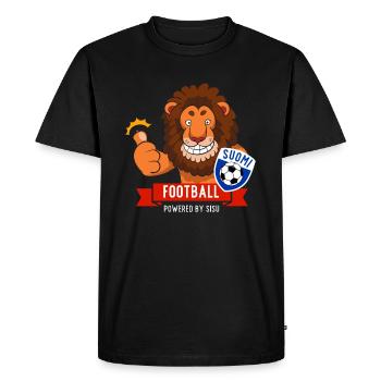 Finlande Finlande Lion Football Fan Produit - T-shirt Premium bio Homme - noir - Devant - Nico (187cm)