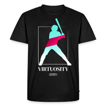 Baseball Player Baseball Design T-Shirt - Men's Premium Organic T-Shirt - black - Front - Nico (187cm)