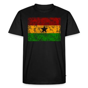 Drapeau vintage du Ghana - T-shirt Premium bio Homme - noir - Devant - Nico (187cm)