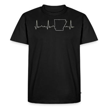 Arkansas State USA. Corazón. Amor. Ekg. Legumbres - T-shirt Premium bio Homme - noir - Devant - Nico (187cm)