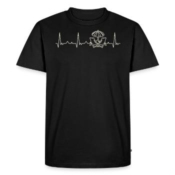 Sillas de playa paraguas. Corazón. Amor. Ekg. - T-shirt Premium bio Homme - noir - Devant - Nico (187cm)