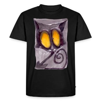 Serial Cat 22 - T-shirt Premium bio Homme - noir - Devant - Nico (187cm)