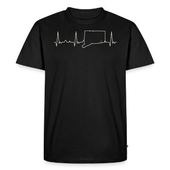 Connecticut State USA. Corazón. Amor. Ekg. - T-shirt Premium bio Homme - noir - Devant - Nico (187cm)