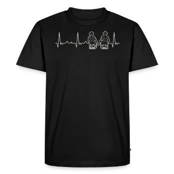 Pareja sillas románticas de playa de verano. - T-shirt Premium bio Homme - noir - Devant - Nico (187cm)