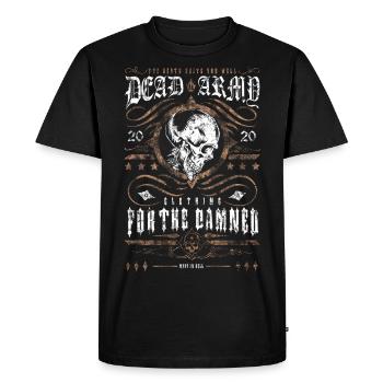 For The Damned - Männer Premium Bio T-Shirt - Schwarz - Vorne - Nico (187cm)