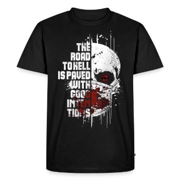 Road To Hell - Männer Premium Bio T-Shirt - Schwarz - Vorne - Nico (187cm)
