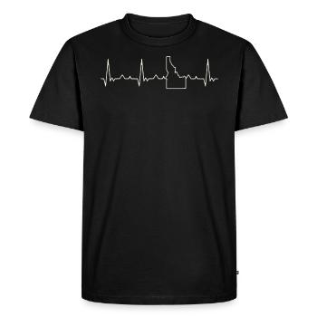 Estado de Idaho EE. UU. Corazón. Amor. Ekg. - T-shirt Premium bio Homme - noir - Devant - Nico (187cm)