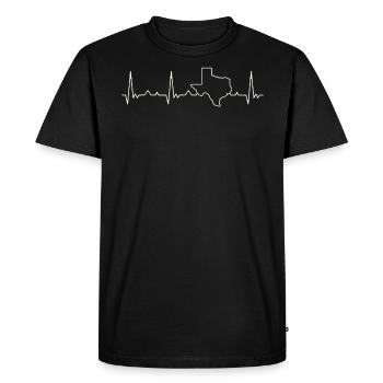 Texas State USA. Corazón. Amor. Ekg. Legumbres. - T-shirt Premium bio Homme - noir - Devant - Nico (187cm)